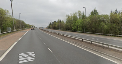 Woman hospitalised after Glasgow motorway crash near interchange
