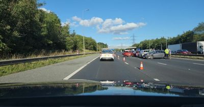 Seven-car pile up causes huge tailbacks of TEN MILES on M60