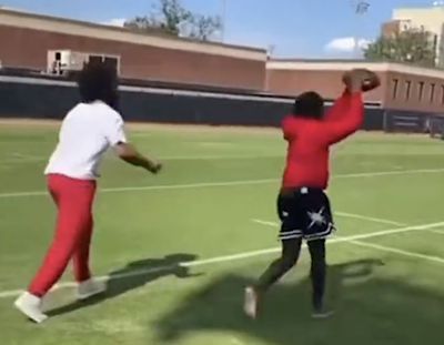Kyler Murray played a hilarious game of ‘Walk Ball’ with DeAndre Hopkins and Hollywood Brown