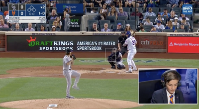 ‘Kidcaster’ Eddie Kraus stole the show with his impeccably smooth delivery during Mets-Rockies