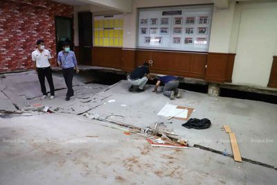 Police station floor collapses