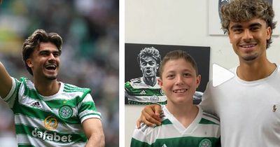 Celtic star Jota helps young Scots fan announce he is cancer free