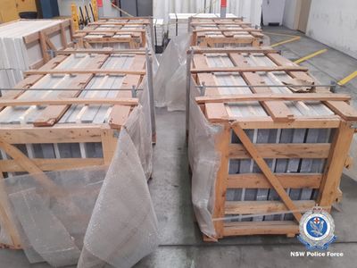 Australian police seize record 1.9 tons of meth found in marble tiles