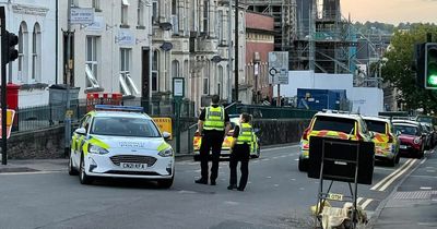 Armed police close road after witnesses report seeing man with a gun