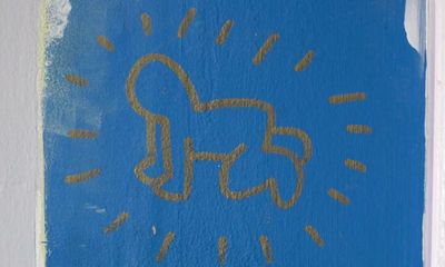 Keith Haring painting cut from artist’s bedroom wall to be sold at auction