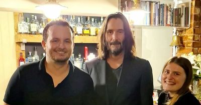 'Top bloke' Keanu Reeves enjoys dinner and 'double whiskies at' UK pub