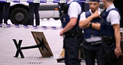 Brussels van crash: Driver blasts through cafe terrace in Belgium injuring six before fleeing scene