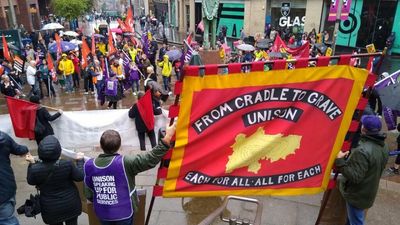 Striking workers demand fair pay at rally as social care staff request ballot