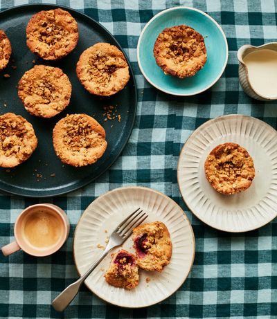 Ravneet Gill’s recipe for damson crumble cakes