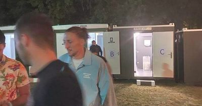 Leeds United star Luke Ayling spotted at Leeds Festival as he poses for pictures with fans