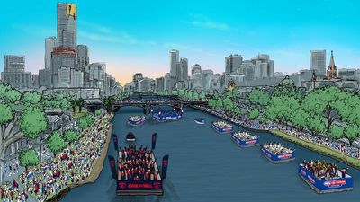 Players will take boats up the Yarra River as part of the revamped AFL Grand Final parade