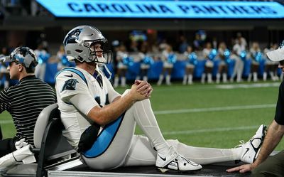 Panthers QB Sam Darnold carted off vs. Bills with apparent ankle injury