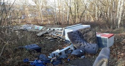 The shocking scene after man dumps mattress, carpets and kitchen units on Hadrian's Wall footpath