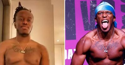 KSI shows off impressive 33lb weight loss ahead of YouTuber's two fights tonight