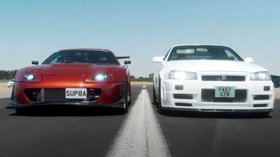 A80 Supra Vs GT-R R34 Drag Race Proves More Power Doesn't Always Win