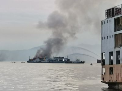 More than 80 people have been rescued from a Philippine ferry fire