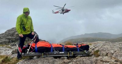 Four climbers stuck on Scots mountain overnight with one flown to hospital after suffering leg injury