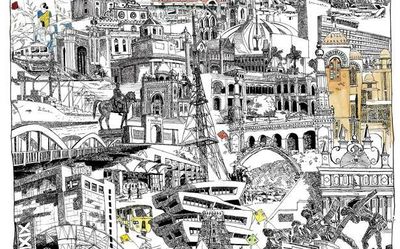 Chennai artist captures city’s iconic buildings in a collage for Madras Week