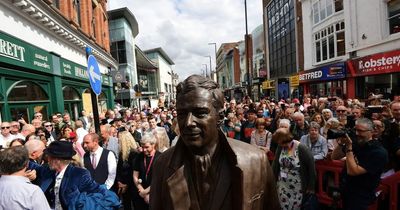 Crowd sings Beatles hits as Brian Epstein statue unveiled in city centre