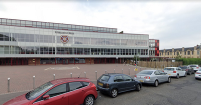 Edinburgh police officer pelted by traffic cone before Hearts game