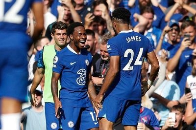 Raheem Sterling bags first goals for 10-man Chelsea with brace in Leicester win