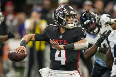 Falcons QB Desmond Ridder experiences rookie yips in first half vs. Jaguars