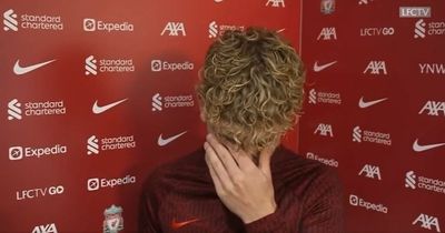 Harvey Elliott in tears during interview as Liverpool star reveals nan died before win