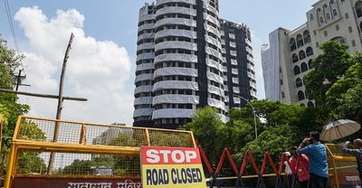 Residents of two housing societies near Noida's Supertech Twin Towers evacuated