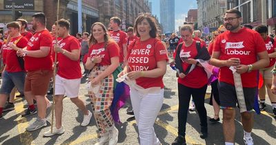 Lucy Powell causes a debate over her choice of t-shirt at Pride... while Bury MP is forced to deny wearing it
