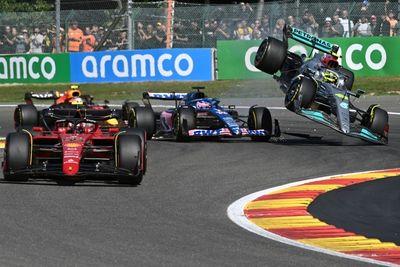 Hamilton crashes out of Belgian GP on opening lap