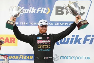 BTCC Thruxton: Cook claims win in reversed-grid finale