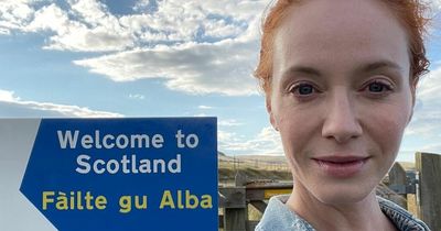 Mad Men star Christina Hendricks shares sunny stunning snaps from recent trip to Scotland