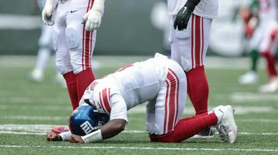 Giants Quarterback Tyrod Taylor Carted Off vs. Jets, Ruled Out