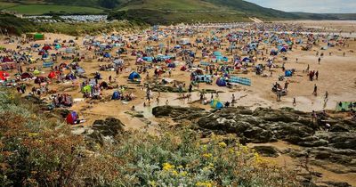 Devon beachgoers fume over 'too much sand' and 'not enough sea'