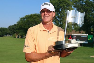 Steve Stricker wins Ally Challenge for ninth PGA Tour Champions victory but says caddying for his daughter was ‘cooler than this’
