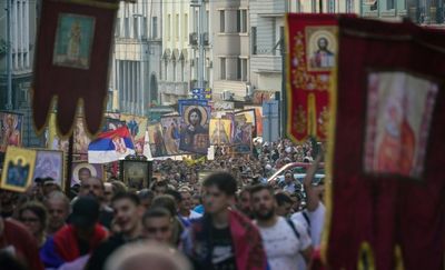Thousands of Orthodox Serbians march against EuroPride