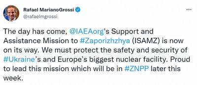 IAEA team to inspect Ukraine's Zaporizhzhia nuclear power plant this week