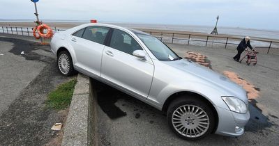 Mercedes abandoned near busy beach on last day of Bank Holiday weekend