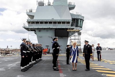 Britain's biggest warship halted by mechanical issue shortly after leaving port