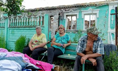 ‘I call it the doghouse’: slow progress on rebuilding ruined homes near Kyiv