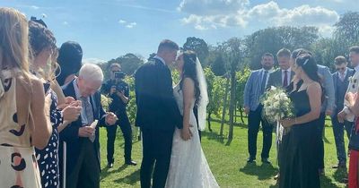 Josh Adams' stunning wedding sees Wales rugby team turn out in style