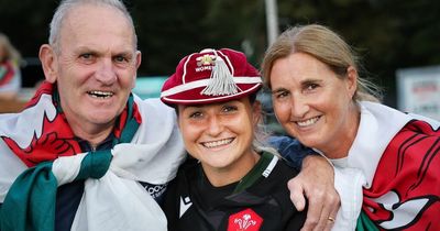 'That was for you!' New Wales wing honours late sister as parents travel 3,000 miles to witness special moment