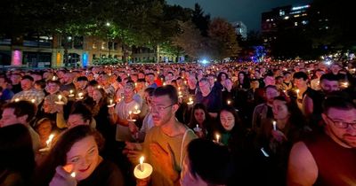 People come together for poignant candlelit vigil as Manchester Pride draws to a close