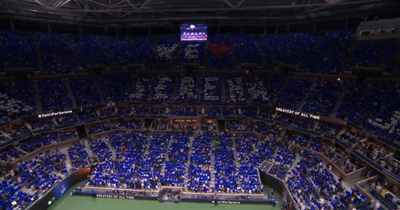 U.S. Open fans surprise Serena Williams with a heartwarming arena card celebration after the first round