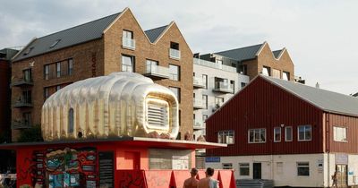 Inside the huge gold Martian house on Bristol Harbourside