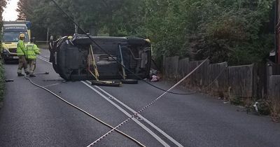Pictures show Rownham Hill crash that closed road for seven hours