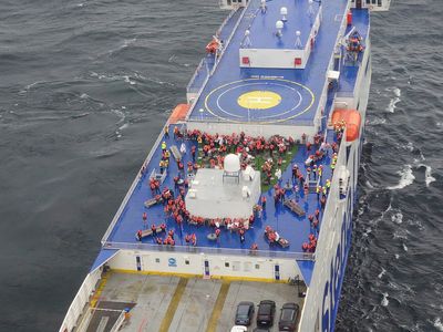 Ferry stricken by fire on Monday back in Swedish port