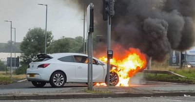 Glasgow mum's M8 terror as 'brakes fail' and car bursts into flames