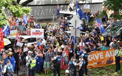 Anti-vax doctors and nurses take to the streets as pandemic protests roll on