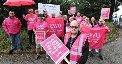 West Lothian BT workers take to the picket lines in dispute over pay